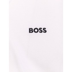 Cotton polo shirt with embroidered profiles