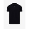 Cotton polo shirt with embroidered profiles