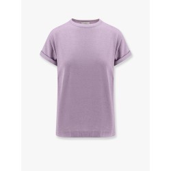 Sparkling cashmere and silk T-shirt
