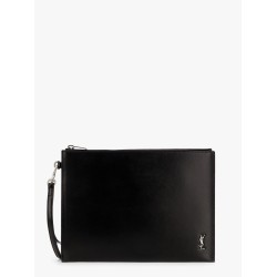 Leather clutch with Monogram detail