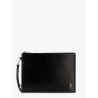 Leather clutch with Monogram detail