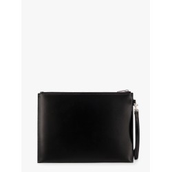 Leather clutch with Monogram detail