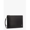 Leather clutch with Monogram detail