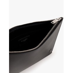 Leather clutch with Monogram detail