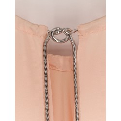 Managua silk long dress with silk cape and metal detail
