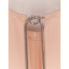 Managua silk long dress with silk cape and metal detail