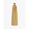 Flared satin long dress