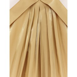 Flared satin long dress