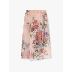 Silk skirt with iconic floral print
