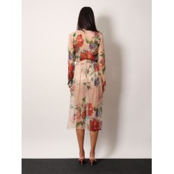 Silk skirt with iconic floral print