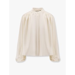 Crop silk shirt