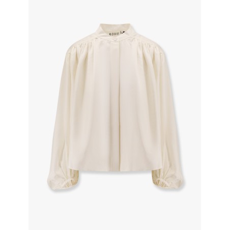 Crop silk shirt