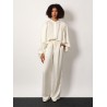 Crop silk shirt
