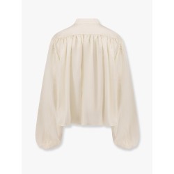 Crop silk shirt