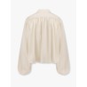 Crop silk shirt