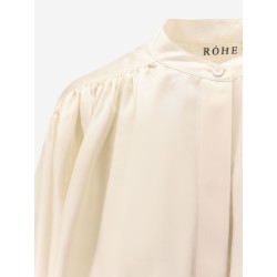 Crop silk shirt