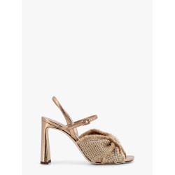Annika leather and rafia sandals