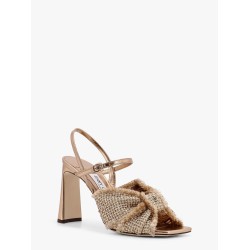 Annika leather and rafia sandals