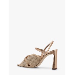 Annika leather and rafia sandals