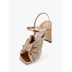 Annika leather and rafia sandals