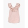 Floral jacquard mini dress with ruches