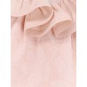 Floral jacquard mini dress with ruches