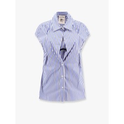 Cotton blend shirt with top detail