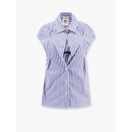 Cotton blend shirt with top detail