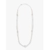 Vlogo signature metal necklace with pearls