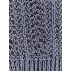 Cotton ribbed net sweater