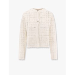 Embroidered cotton cardigan