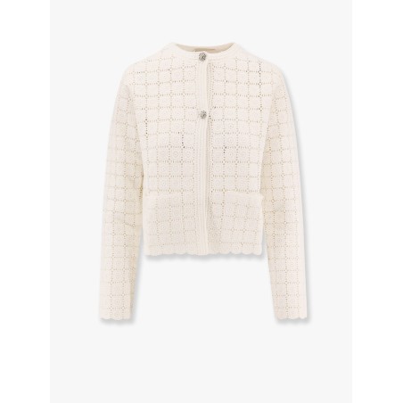 Embroidered cotton cardigan
