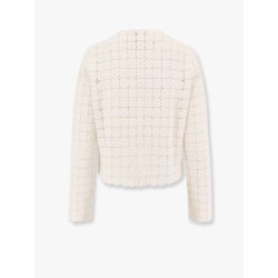 Embroidered cotton cardigan