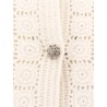 Embroidered cotton cardigan