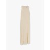Sleeveless viscose long dress