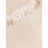 Satin long dress with lace details