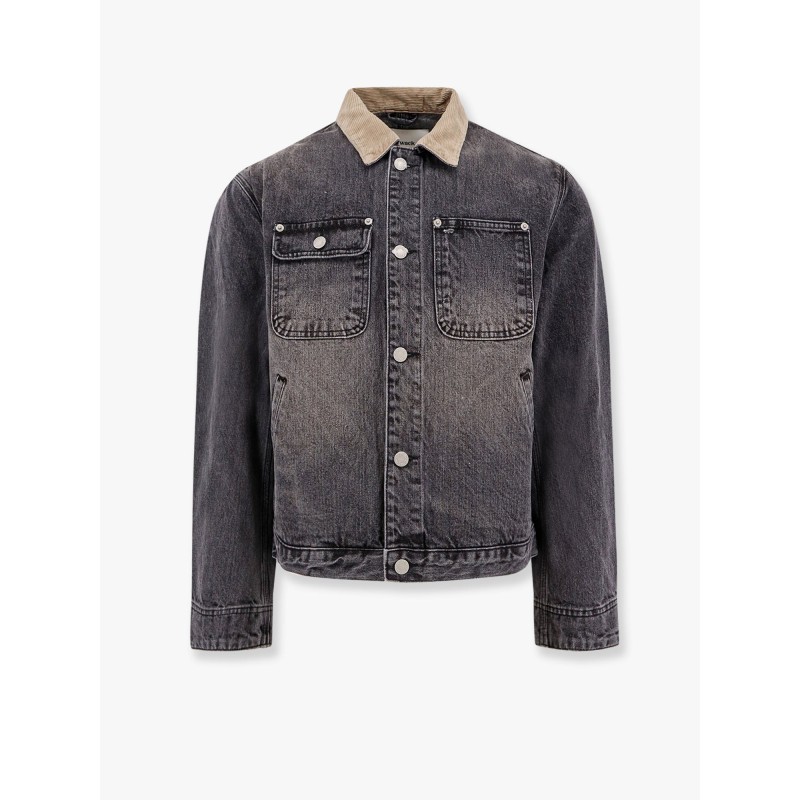 Work washed denim jacket