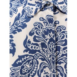 Camelia printed silk long chemisier dress