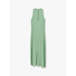 Sleeveless viscose long dress