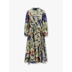 Ligea cotton long dress with multicolor print