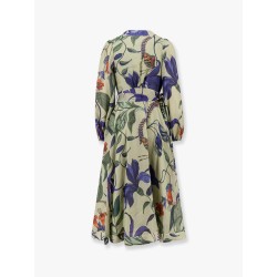 Ligea cotton long dress with multicolor print