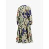 Ligea cotton long dress with multicolor print