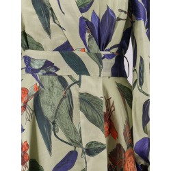 Ligea cotton long dress with multicolor print