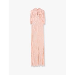 Viscose and silk long dress