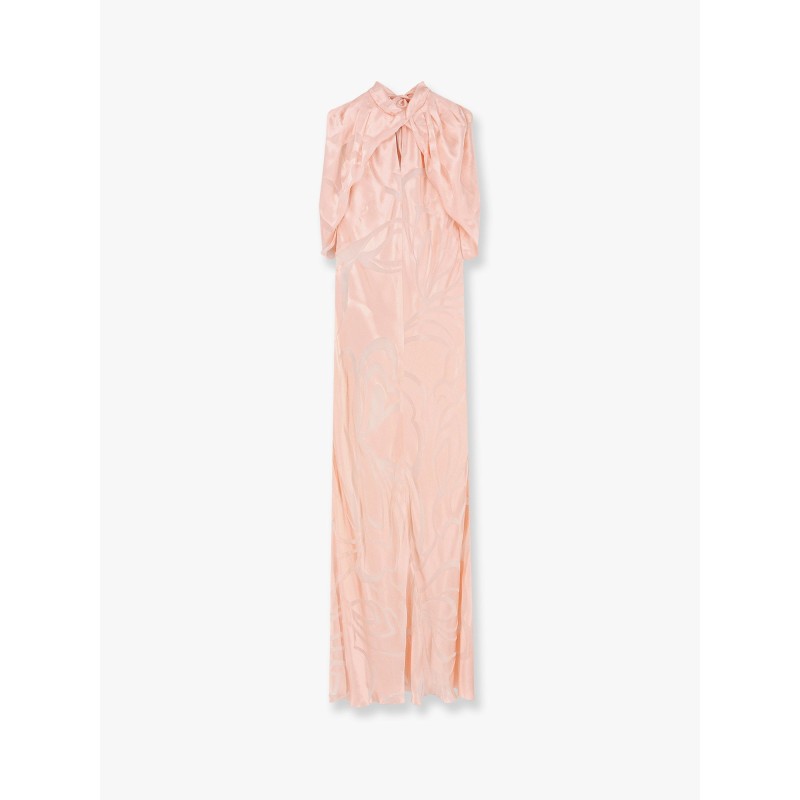 Viscose and silk long dress