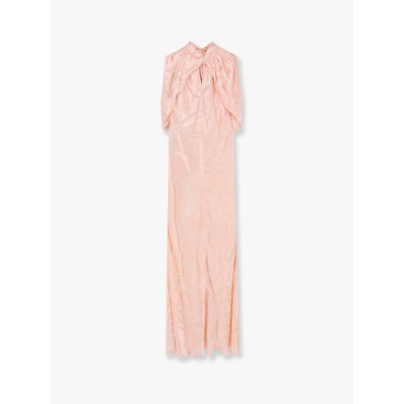 Viscose and silk long dress