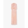 Viscose and silk long dress