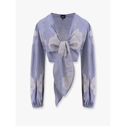 Bucaneve cotton blend shirt with embroidery