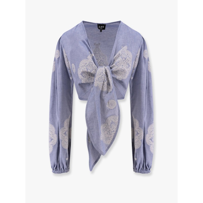 Bucaneve cotton blend shirt with embroidery