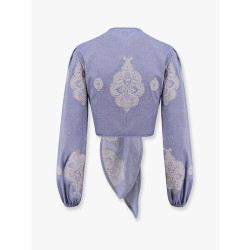 Bucaneve cotton blend shirt with embroidery